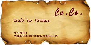 Csősz Csaba névjegykártya