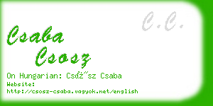 csaba csosz business card